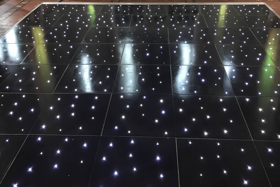 Black LED dance floor