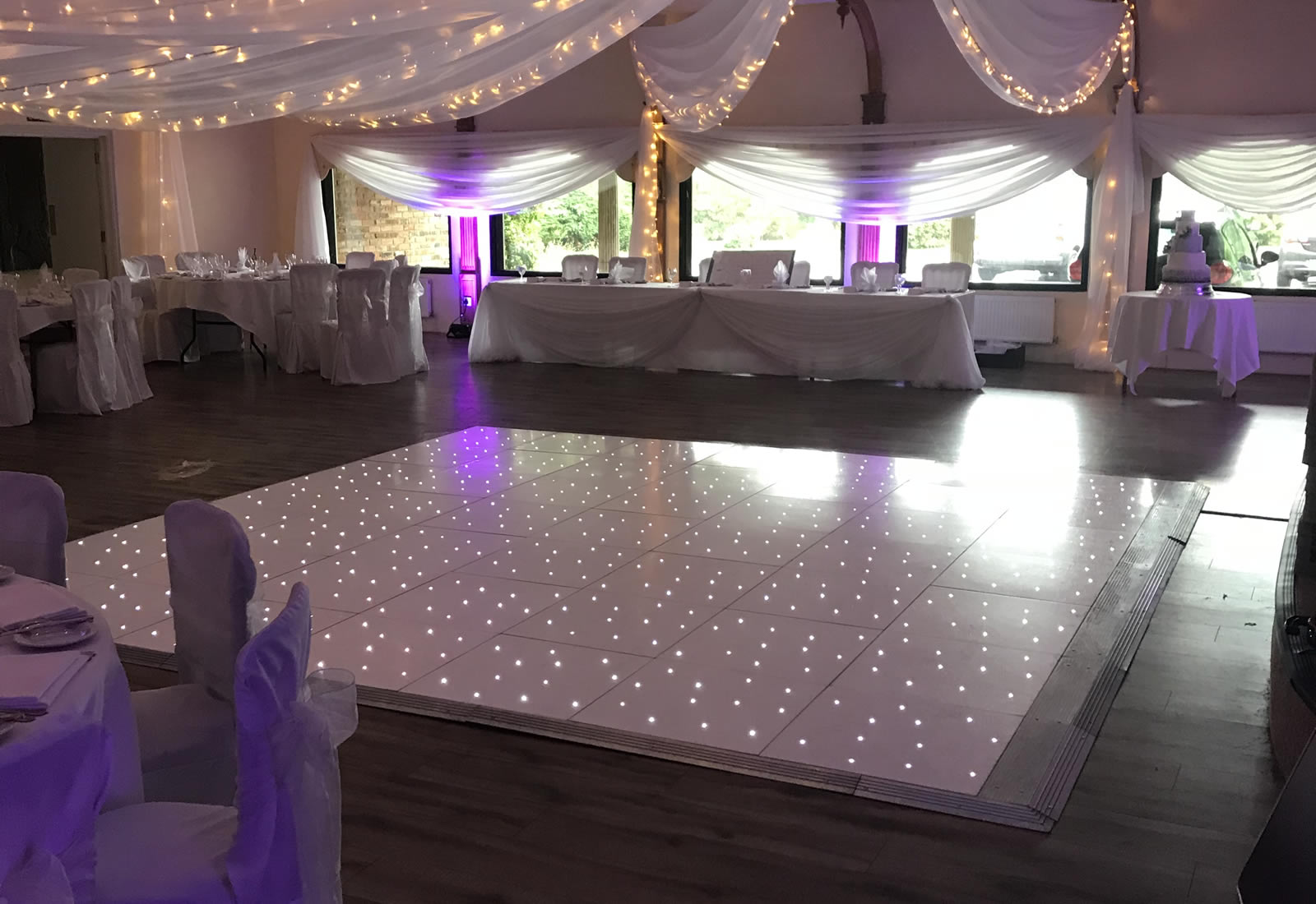White wedding LED dance floor